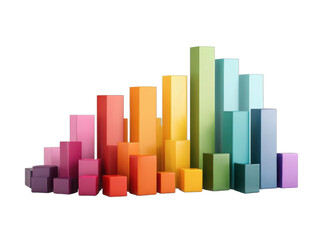 Fototapeta premium bar chart isolated on a transparent background 