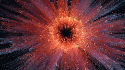 A powerful abstract shockwave rendered digitally, capturing explosive energy, motion, and impact.