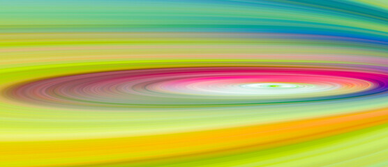 Illustration Radial Product Display Shelf Acute Angled Swirl Base Multi Colour Lines Background.