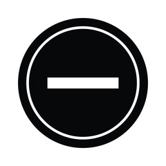 minus button icon vector illustration