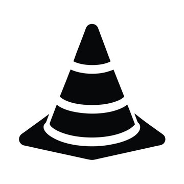 traffic cone icon vector illustration