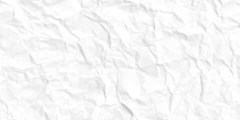 Fototapeta premium White crumpled paper texture background. Paper texture Crumpled White. Top view.