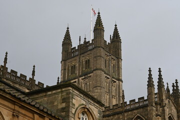 Fototapeta premium Bath Abbey during a cloudy day