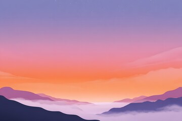 Obraz premium Gradient blends smoothly from orange to pink to purple, creating an abstract background scene