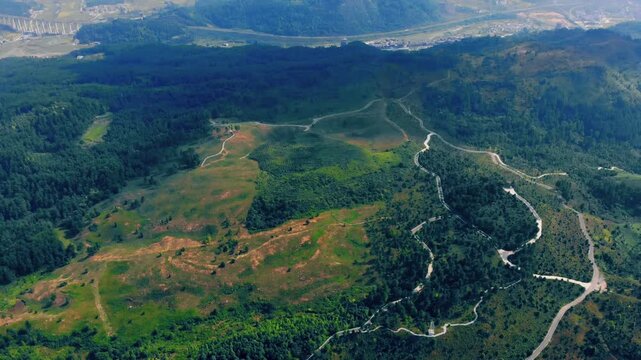 Aerial Photography of Maanshan Park Forest, Wuhan - Scenic Landscape