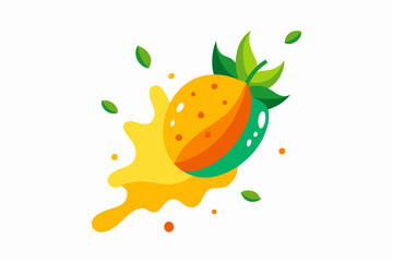 Tropical Fruit Mix Hovering in Mid Air Surrounded by Nature