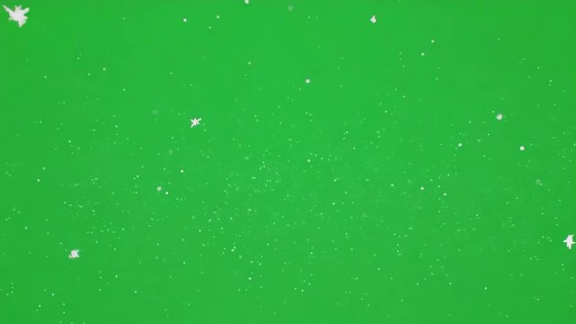 Valentine Day -  Bright green screen background filled with numerous small and few large white and gray stars - 4k and hd