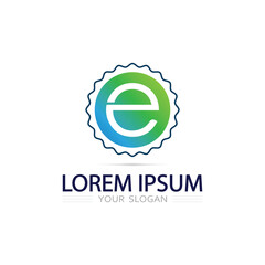 Flat Style Letter E Logo For Startup Branding And Modern Visual Identity