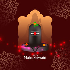 Happy Maha Shivratri Indian cultural festival elegant card