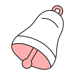 Simple Flat Design Bell Illustration with Ringing Sound for Holiday Season