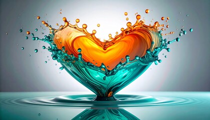Liquid Heart - A Vibrant Splash of Color and Emotion.