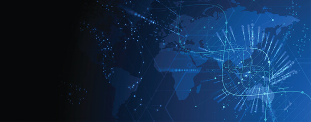 Futuristic genome, DNA strands, connected neural web, science wallpaper