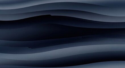 Fototapeta premium Dark blue wavy lines pattern background illustration