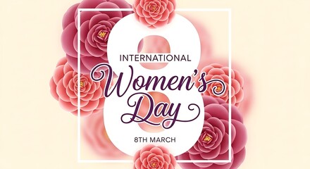International women's day celebration with roses