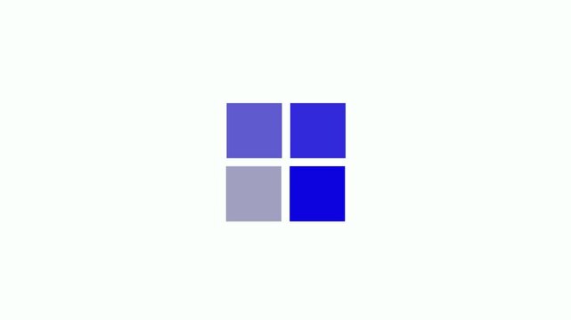 Square loading icon and looping progress animation, system upload loading with alpha layer white transparent background