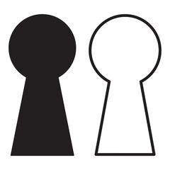 Keyhole Silhouette Design: A stylized design featuring keyhole silhouettes, symbolizing mystery and unlocking potential.