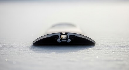 Close-up of a computer mouse button.