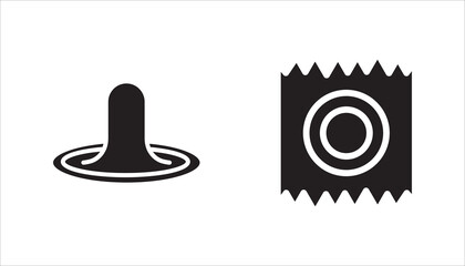 Condom vector icon set, protect symbol. simple flat vector illustration on white background