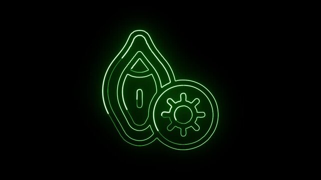 Chlamydia free animated icon | STI health animation HD video isolated on black background