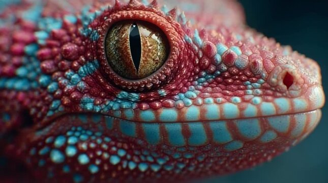 Macro Lizard Skin cow cartoon Close Up