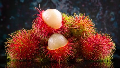 Fresh Rambutan As Food Background