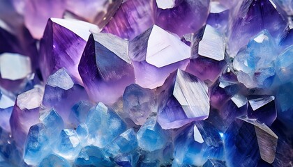 Violet And Blue Fluorite Stone Texture Macro
