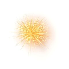 Golden Fireworks Burst Night Sky Celebration