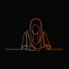 Simple Woman Line Drawing