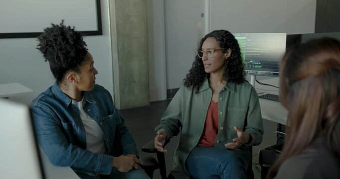 Business women collaborating in a modern workspace during Meeting in Office