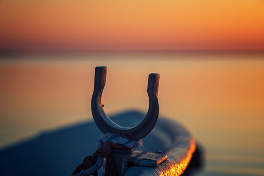 Boat Bow at Sunset