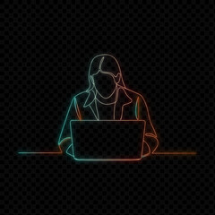 Person Using Computer Device