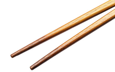 Wooden chopsticks on white background,png