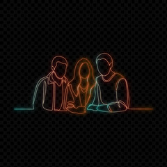 Group of People Outline Design