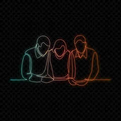 People Group Line Art Design