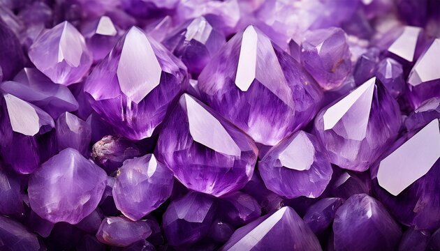 Fundo Violeta Com Cristais De Ametista