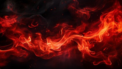 Black And Red Dark Background Fire Flame Texture And Smoke Energetic Anime Vibes