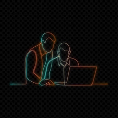 People Working With Computer