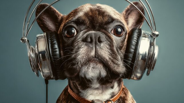 Bruno enjoys soulful melodies while relaxing in a cozy corner during a bright afternoon