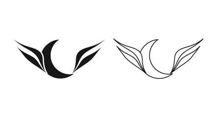 Minimalist bird silhouette illustration Vector