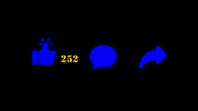  Digital animation of 500 like, Thank you like congratulation card animated . The Falling Snow  Social media post impression growing success rate  4k animation On black Background  Motion video 