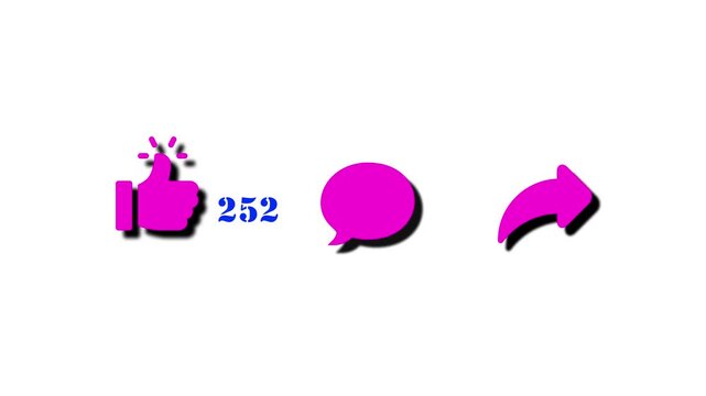  Digital animation of 500 like, Thank you like congratulation card animated . The Falling Snow  Social media post impression growing success rate  4k animation On white Background  Motion video 
