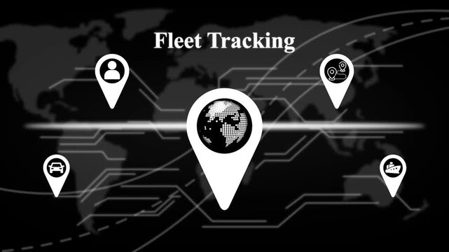 Fleet Tracking System with Global Map and Location Pins