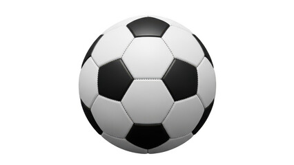 Classic soccer ball isolated on transparent background