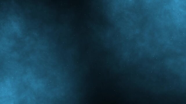 Dark Blue smoke texture. Glitter ink swirl. Magic air wave. Intro overlay. Neon blue sparkling dust mist flow on gradient abstract background. 4K Footage.