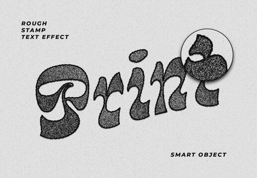 Rough Stamp Text Effect