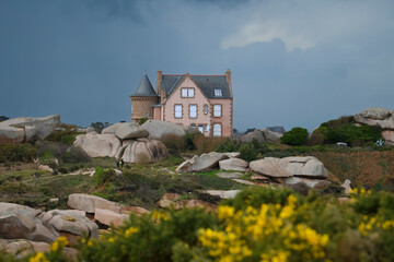 Joli paysage de la c&ocirc;te de granit rose - Bretagne France