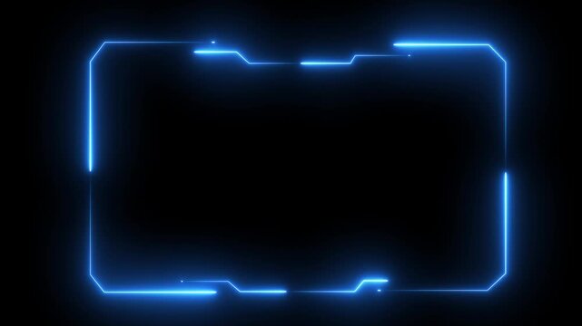 Hud frames blue user interface elements design modern technology futuristic control panel screen digital hologram. abstract tech sci fi hologram frame. Motion graphics of neon hud concept