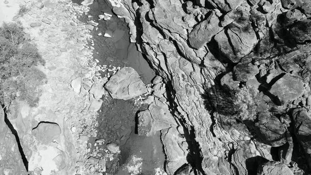 Aerial view of Z Bend in Kalbarri National Park, Western Australia Canyon