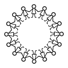 Circle of people holding hands