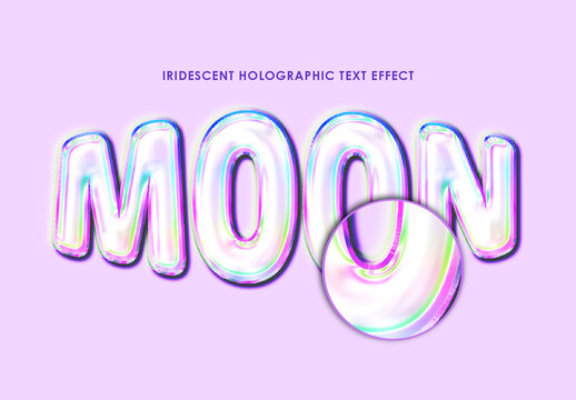 Iridescent Holographic Text Effect